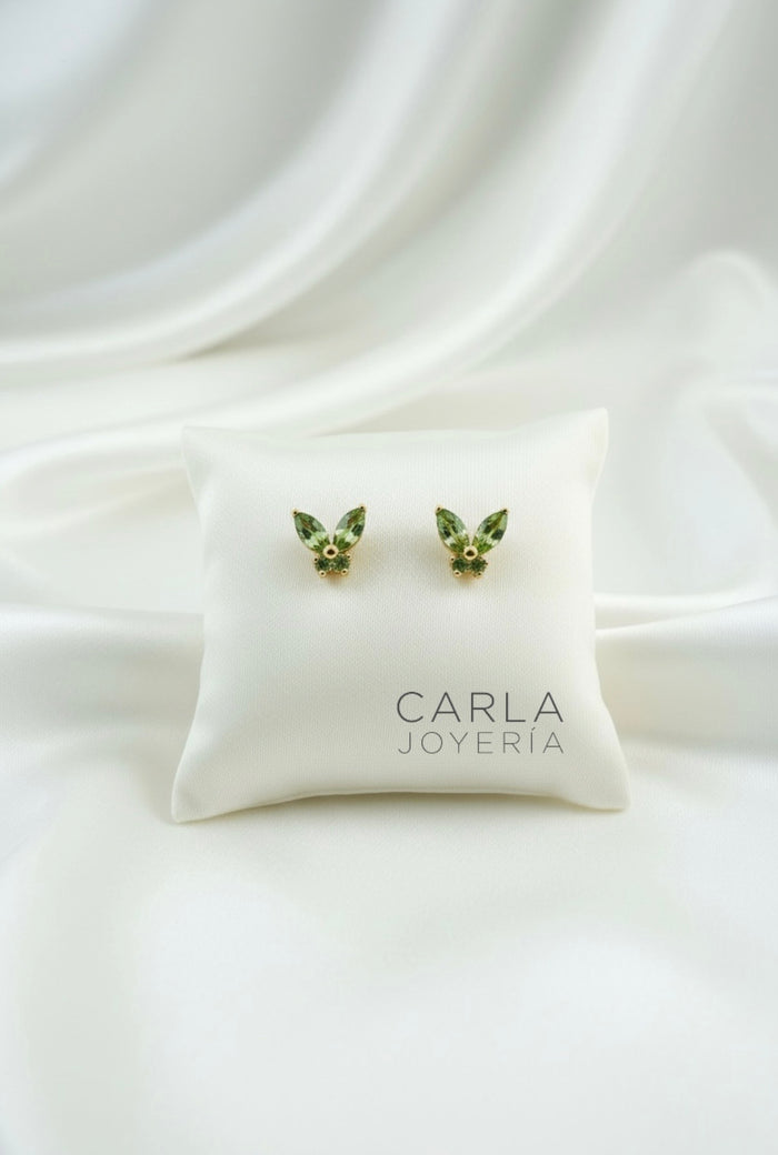 Aretes Mariposas Oliva