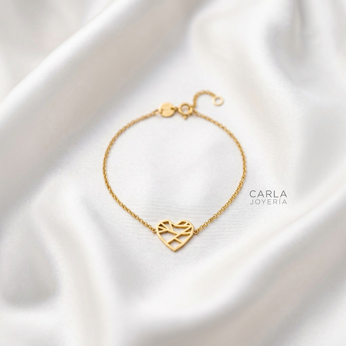 Pulsera Corazón Geométrico